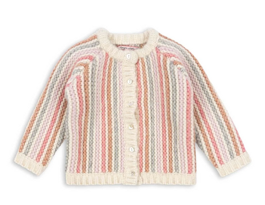 Kiri Rose Stripe Cardigan - Konges Slojd FW25