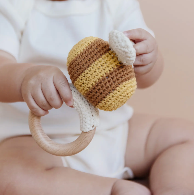Bee Rattle Teether - Blueberry Hill