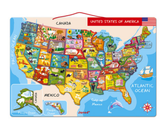 Magnetic USA Map - Janod