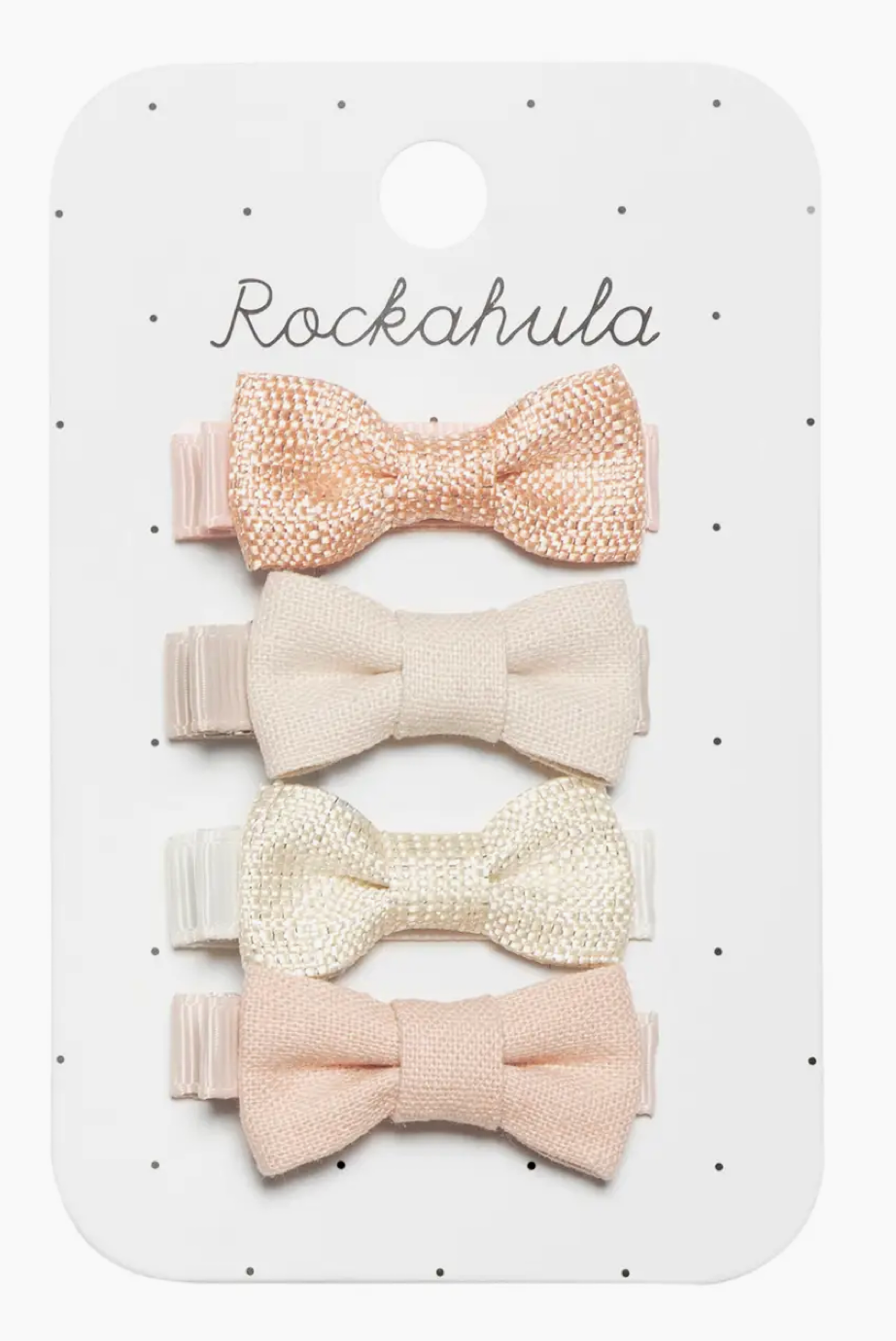 Linen Mini Bow Clips - Rockahula