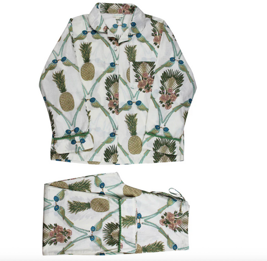 Bluebird & Pineapple Adult PJ - Powell Craft