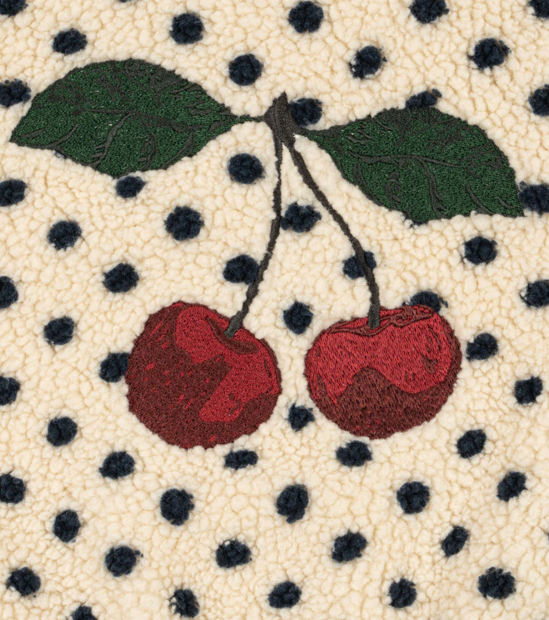 Jody Cherry Embroidery Teddy Fleece Jacket - Konges Slojd