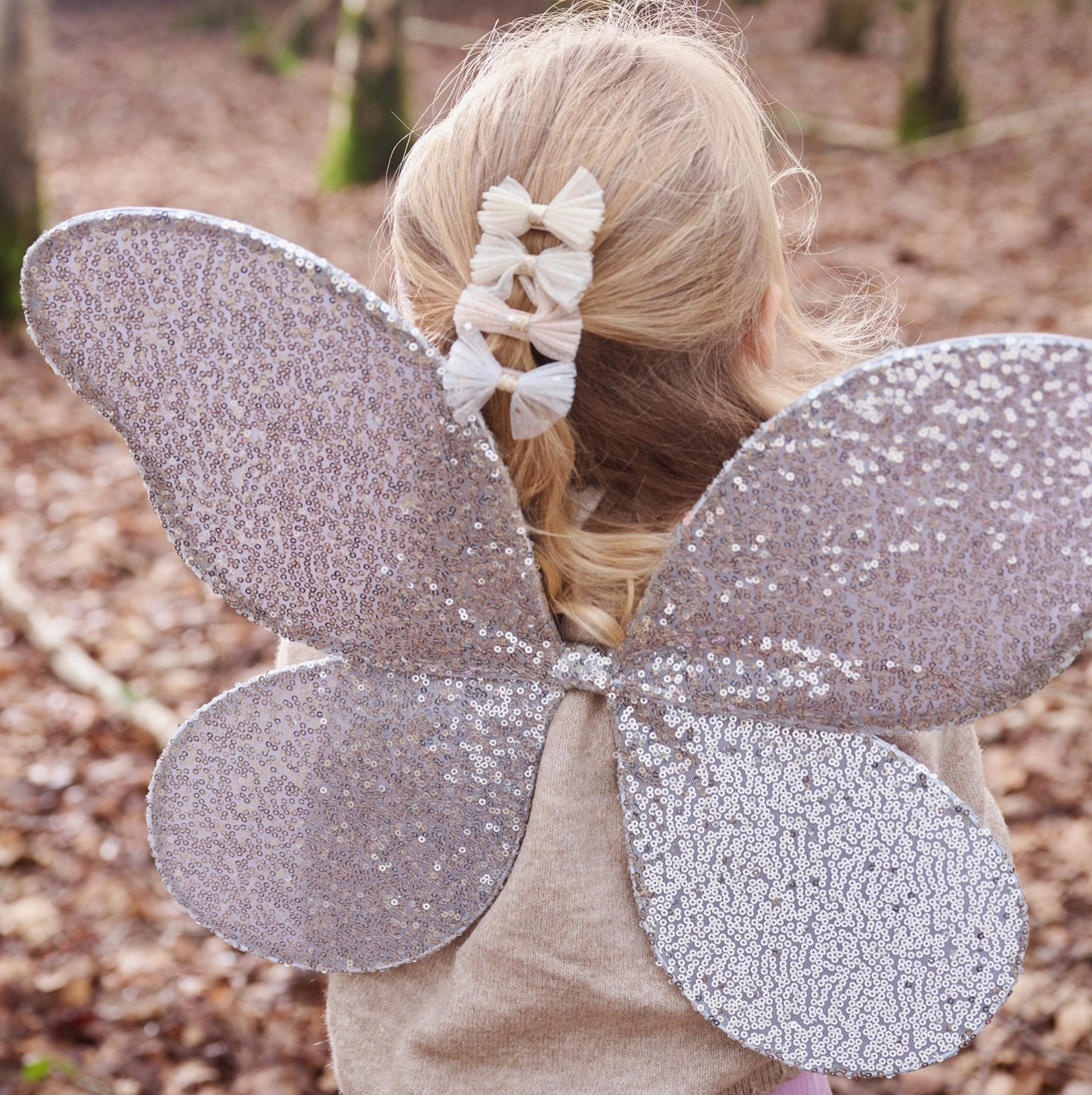 Shimmer Tulle Mini Bow Clips - Rockahula