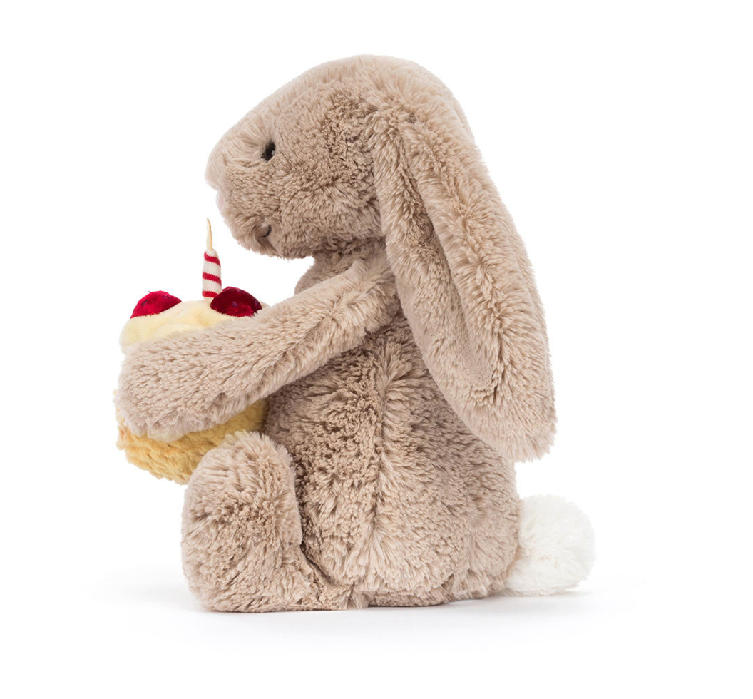 Bashful Beige Birthday Bunny  - Jellycat