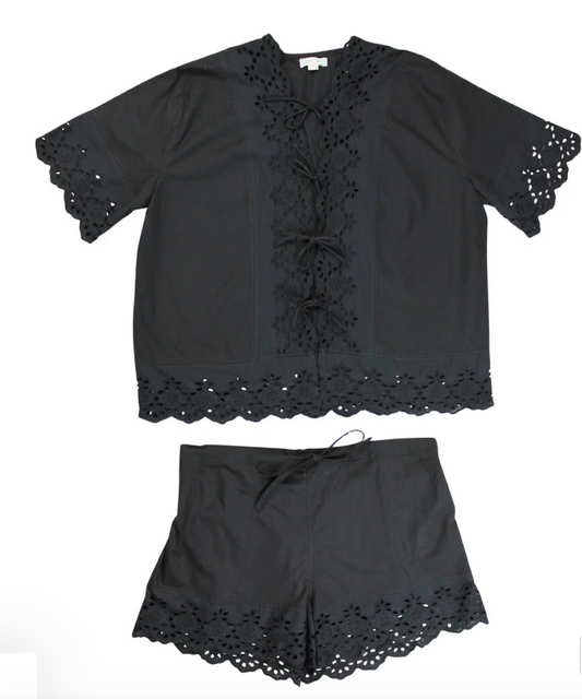 Betty Short Sleeve Short Set PJs - Powell Craft