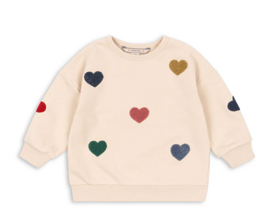 Lou Terry Heart Sweatshirt - Konges Slojd FW26