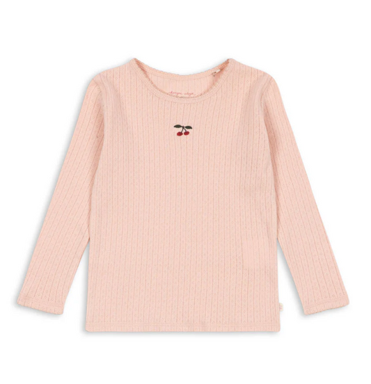 Minnie Pointelle Cherry Blush Blouse -Konges Slojd FW26