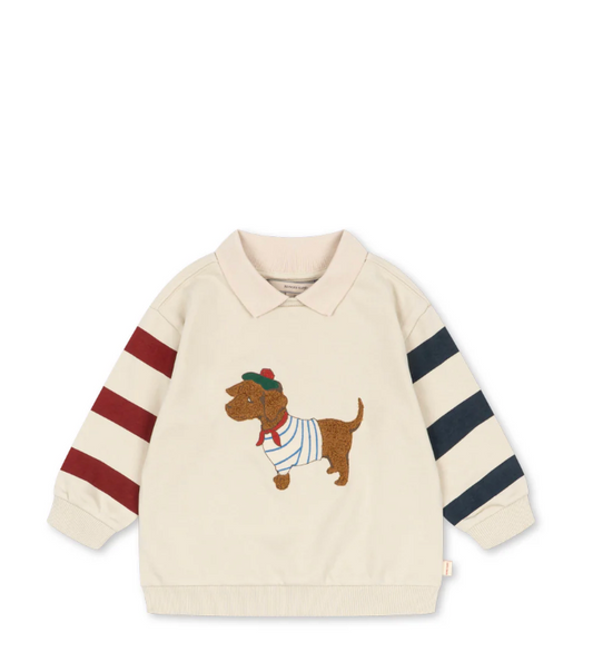 Spotty Dog Polo Sweatshirt-Konges Slojd FW26