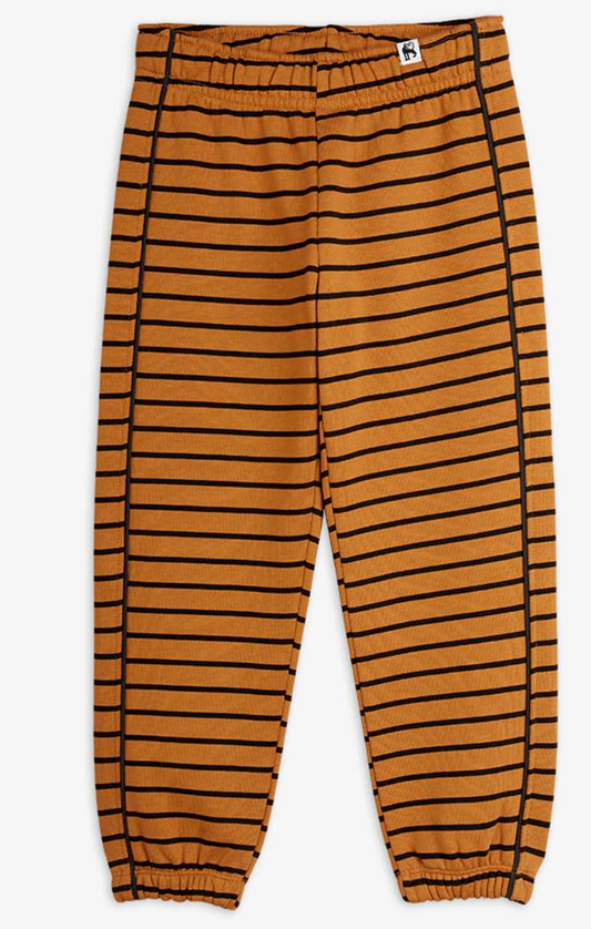 Brown Striped Sweatpant-Mini Rodini FW26