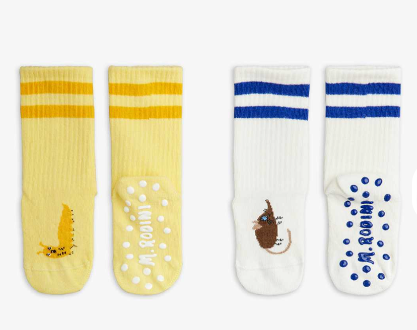 Worm 2PK Anti-Slip Sock -Mini Rodini FW26