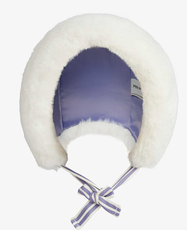 Faux Fur Fold Up Hat -Mini Rodini FW26