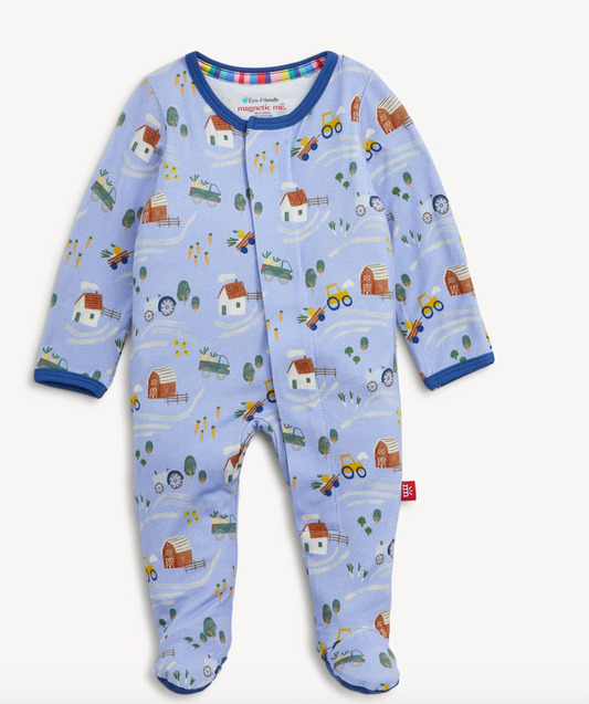 Farm to Cradle Modal Magnetic Footie - Magnetic Me FW26