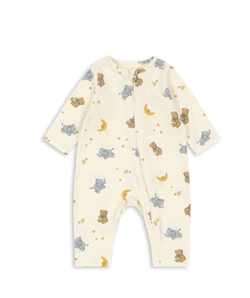 Cucciolo Nursery Print Zip Romper -Konges Slojd FW26