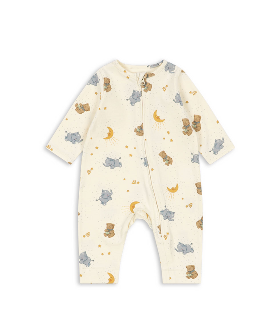 Cucciolo Nursery Print Zip Romper -Konges Slojd FW26