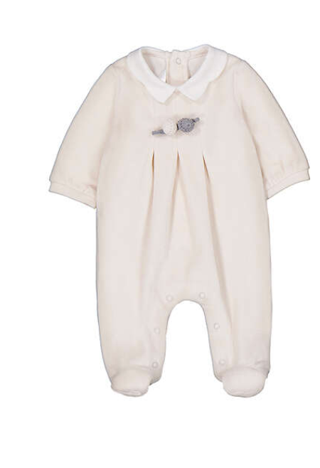 Flower Velour Footie- Mayoral FW26