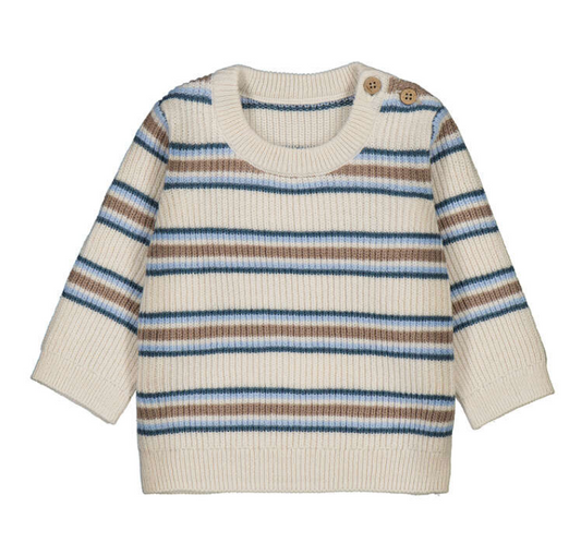 Striped Chunky Knit Crew- Mayoral FW26