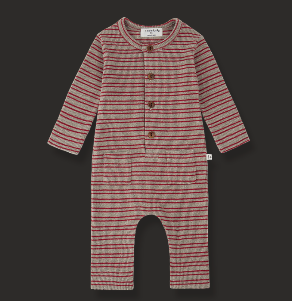 Goose Striped Romper- One More in the Family FW26