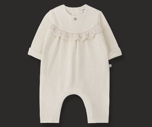 Merignac Knit Trim Romper- One More in the Family FW26