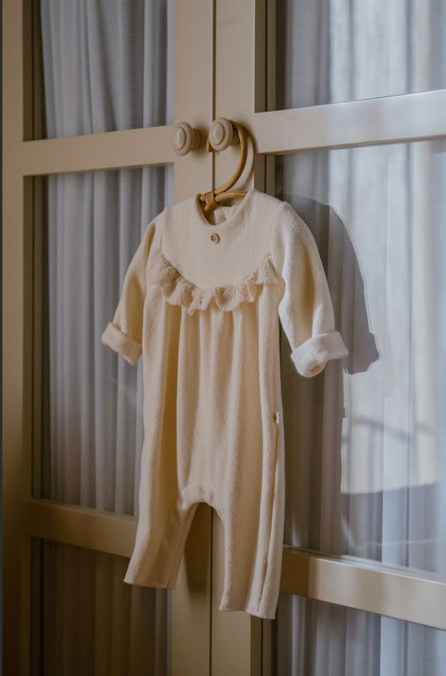 Merignac Knit Trim Romper- One More in the Family FW26