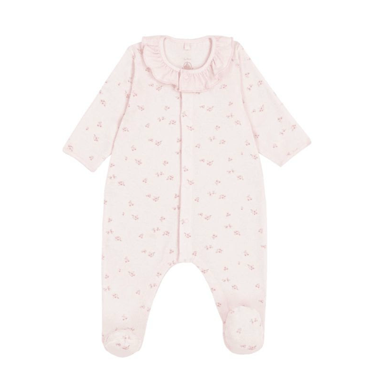 Floral Footie w. Collar - Petit Bateau FW26