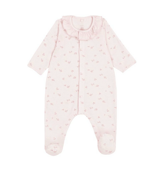 Floral Footie w. Collar - Petit Bateau FW26