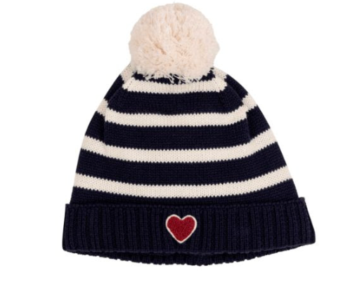 Striped Hat w Heart - Petit Bateau FW26