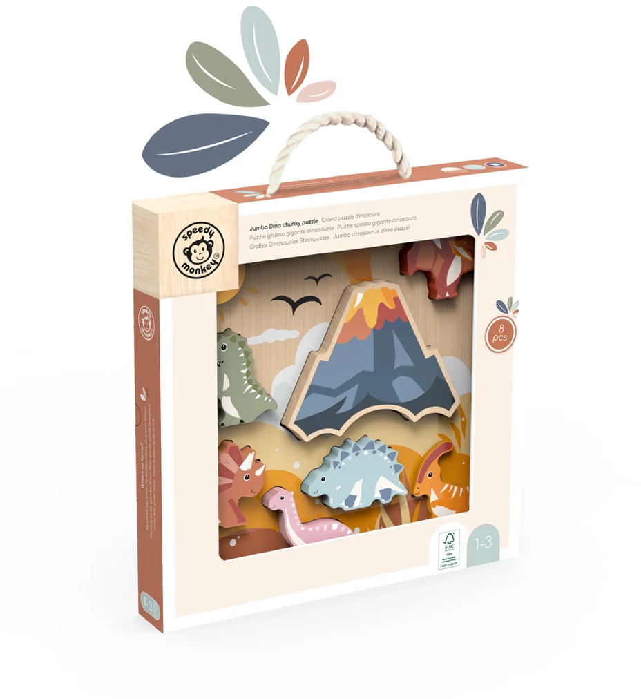 Jumbo Dino Chunky Puzzle -Speedy Monkey