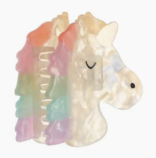 Rainbow Unicorn Claw Clip - Rockahula kids