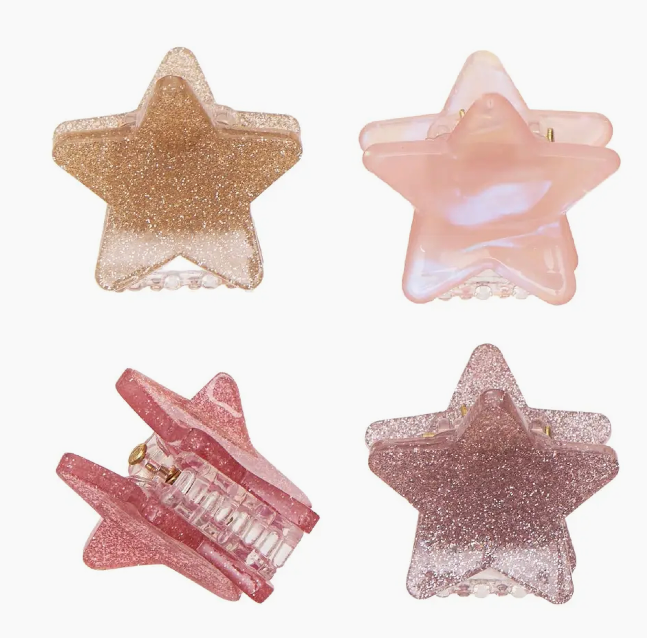 Shimmer Stars Claw Clips 4 Pack - Rockahula