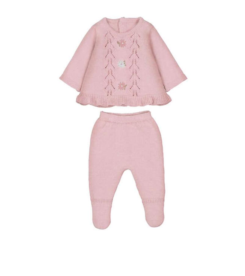 2pc Knit Set w Flowers- Mayoral FW26