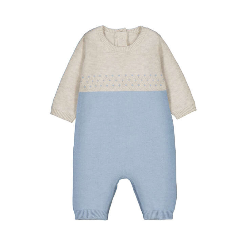Knit Smocked Romper- Mayoral FW26