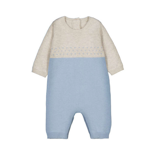 Knit Smocked Romper- Mayoral FW26