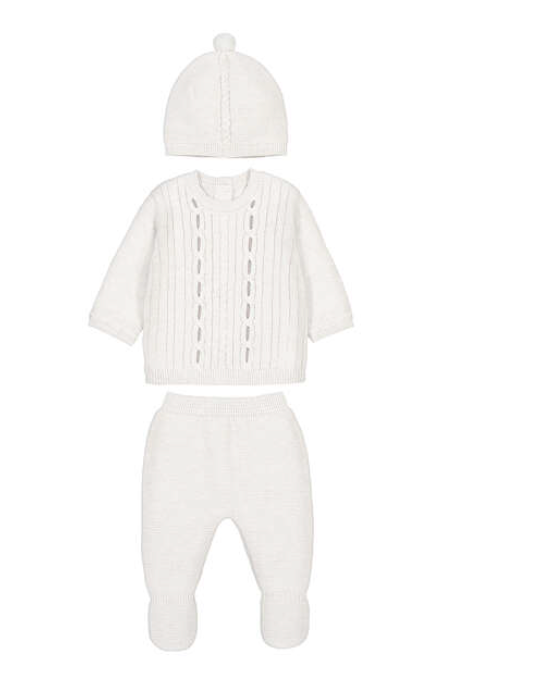 3pc Knit Rib/Cable Set- Mayoral FW26