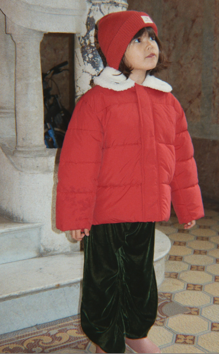 Alpi Collar Puffer Cherry- Konges Slojd FW26