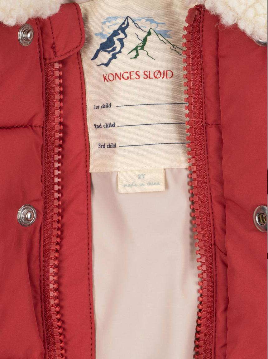 Alpi Collar Puffer Cherry- Konges Slojd FW26