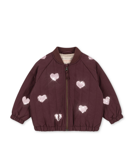 Juno Heart Sequin Bomber Jacket - Konges Slojd FW26