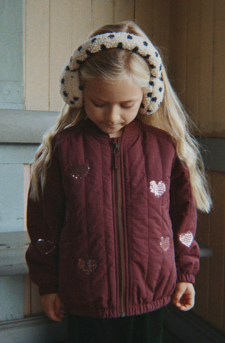 Juno Heart Sequin Bomber Jacket - Konges Slojd FW26