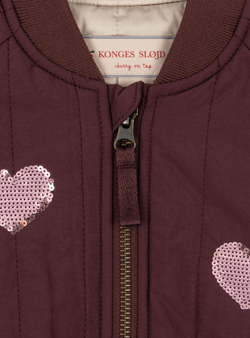 Juno Heart Sequin Bomber Jacket - Konges Slojd FW26