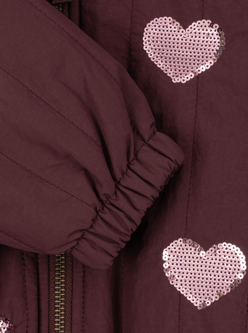 Juno Heart Sequin Bomber Jacket - Konges Slojd FW26