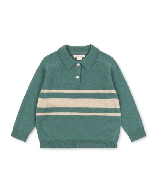 Basi Blue Polo Sweater-Konges Slojd FW26