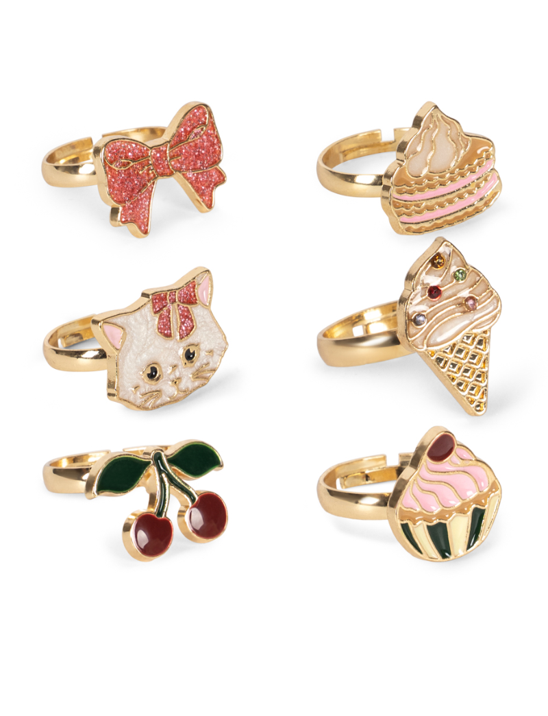 Kitty Sweets RIng Set of 6 -Konges Slojd