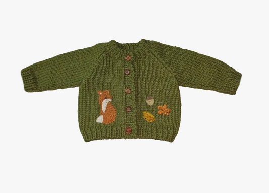 Fox Woodland Cardigan - Blueberry Hill
