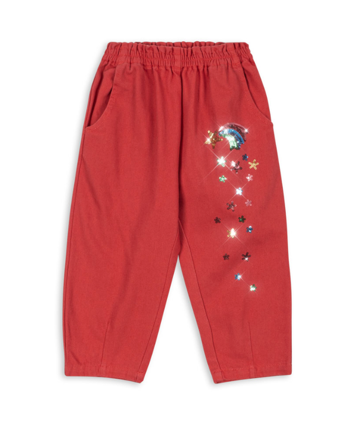 Magot Sequin Frill Pant Denim- Konges Slojd FW26