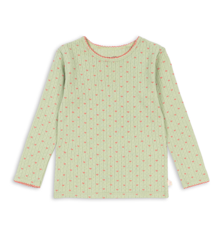 Minnie Pointelle Coeur Lint Blouse -Konges Slojd FW26