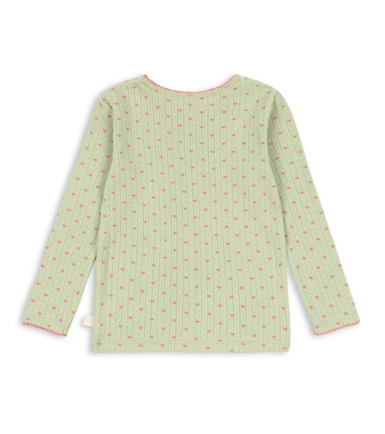Minnie Pointelle Coeur Lint Blouse -Konges Slojd FW26