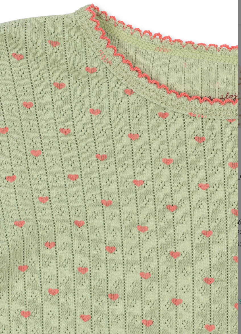 Minnie Pointelle Coeur Lint Blouse -Konges Slojd FW26