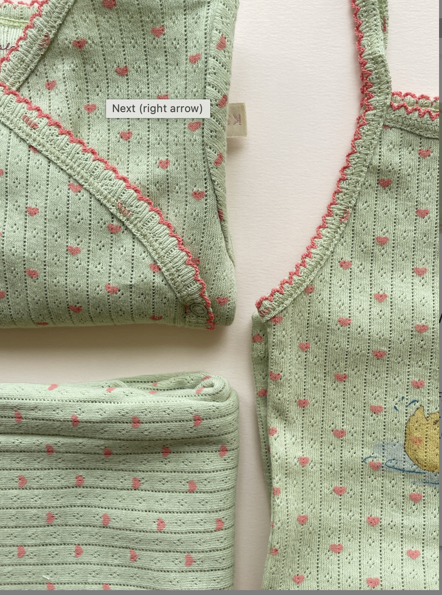 Minnie Pointelle Coeur Lint Body - Konges Slojd FW26