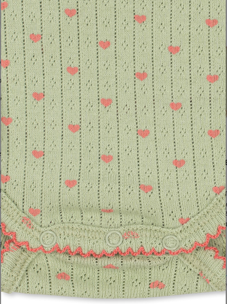 Minnie Pointelle Coeur Lint Body - Konges Slojd FW26
