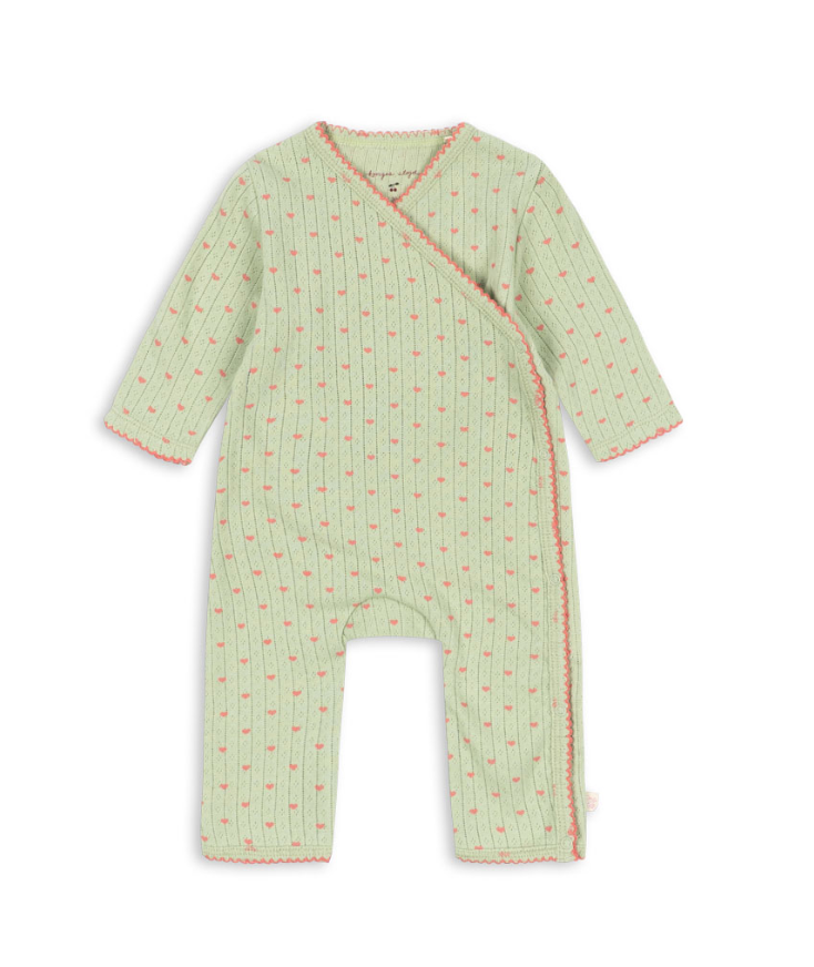 Minnie Pointelle Coeur Lint Romper-Konges Slojd FW26