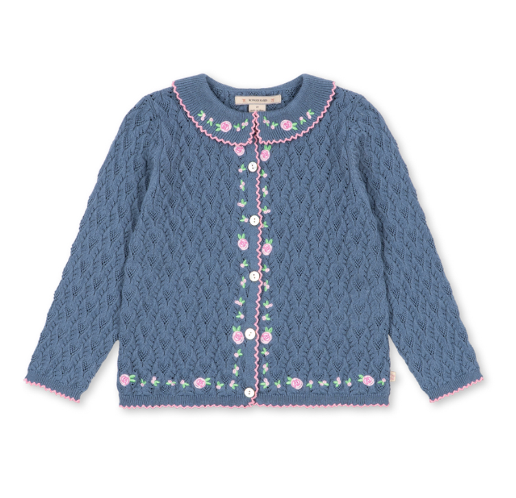 Rosier Embroidered Cardigan-Konges Slojd FW26